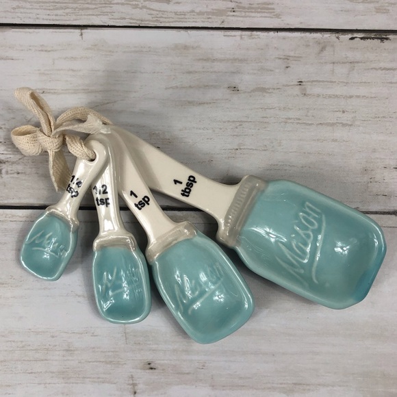 Mason jar ceramic measuring cups and spoons 201-M - Picture 4 of 8
